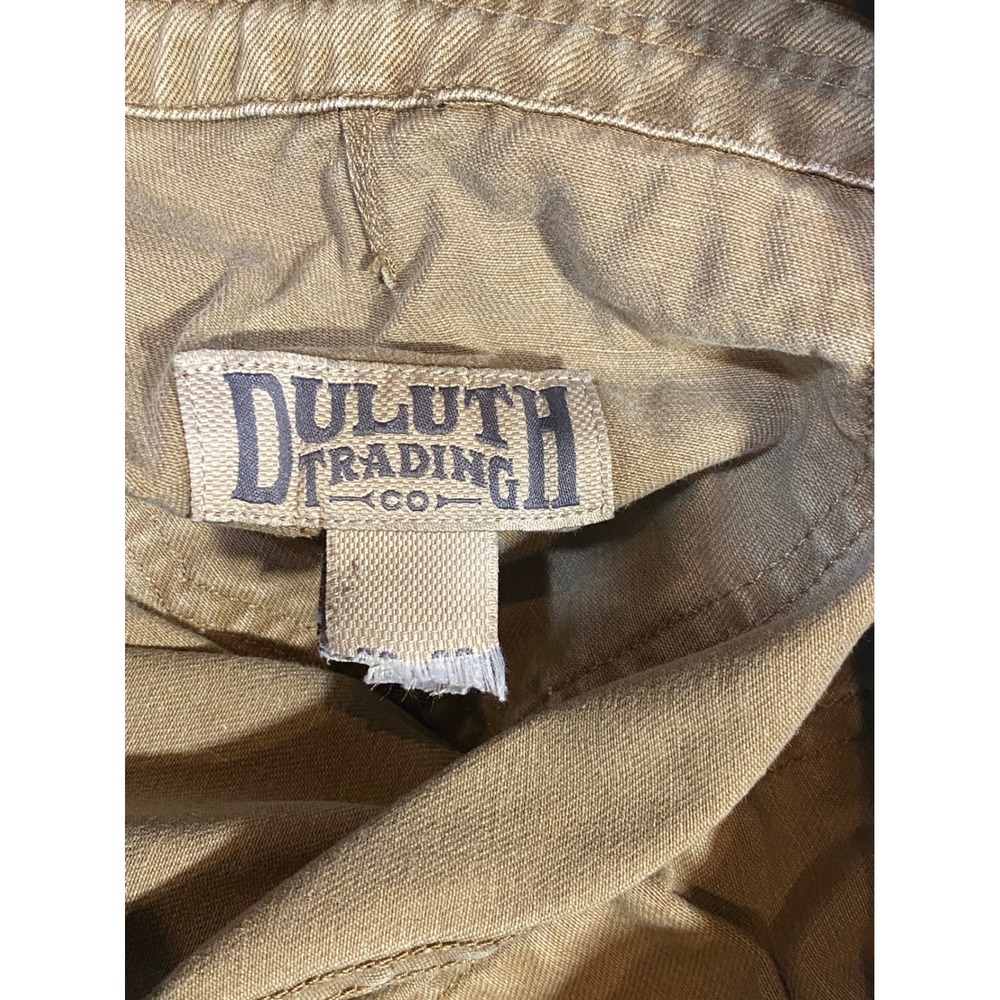 Duluth Trading Co Mens Khaki Tan Canvas Work Pants Straight Leg 34x30 - Picture 9 of 9